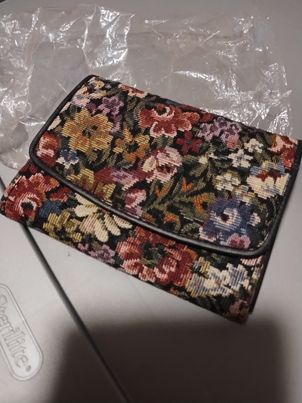 Floral Tapestry Fold-Over Wallet in Multicolor